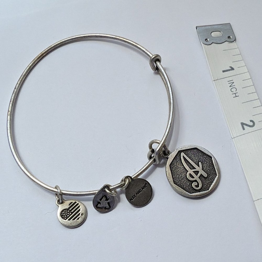 Alex & Ani Charm Bangle - "A"